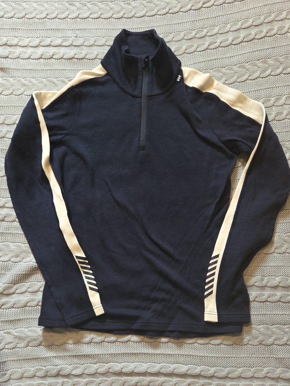 Helly‎ Hansen Unisex Wool Blend Long Sleeved Baselayer Retro Inspired Blue M